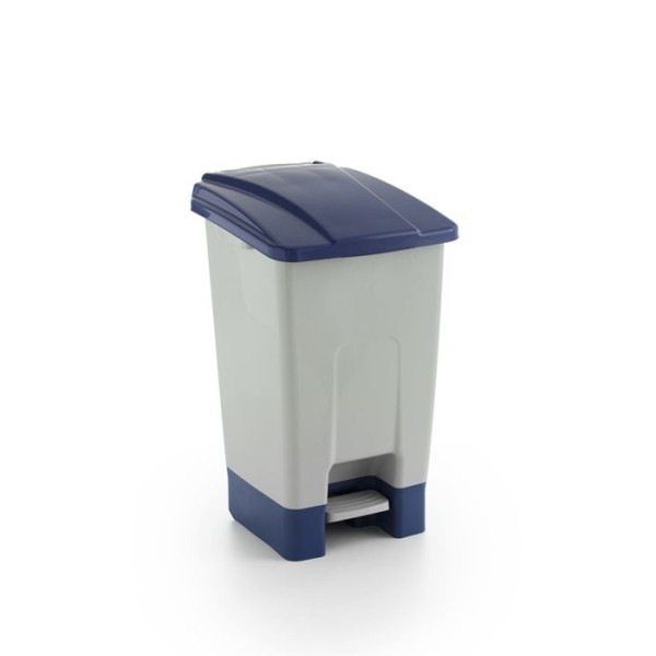 PAPELERA C/PEDAL Y RUEDAS 70L  AZUL 4309 MAYA