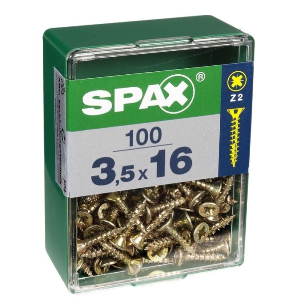 TIRAFONDO SPAX CABEZA PLANA PZ 4X60 BICROM 200UDS