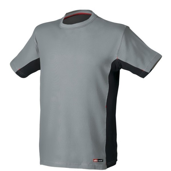 CAMISETA M. CORTA ISSA 8175 STRETCH  GRIS  T-M