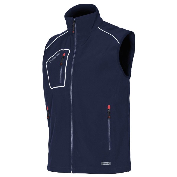 CHALECO ISSA 4509 SNAPPY SOFTSHELL AZUL T-XL