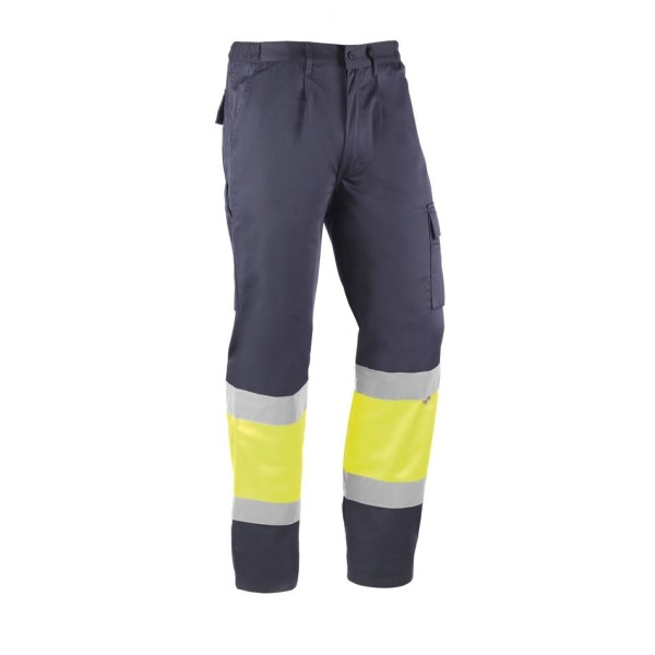 PANTALON JUBA 810 KRETA ALTA VISIBILIDAD MARINO/AMARILLO T-XXL