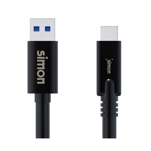 Cable USB 3.1 A - USB C Negro 1M Simon